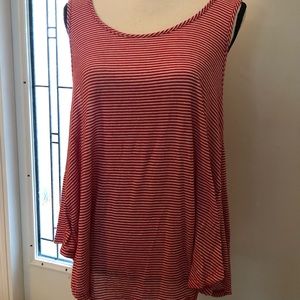 HIP red and white striped tank
